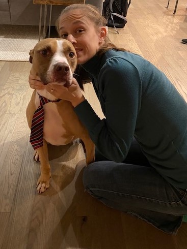 Dr. Orsini with her very dapper dog, Connor.