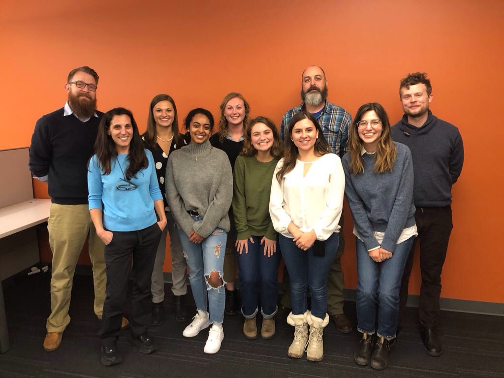 Dr. Saddoris (back row, second from right) with his lab at The University of Colorado Boulder.